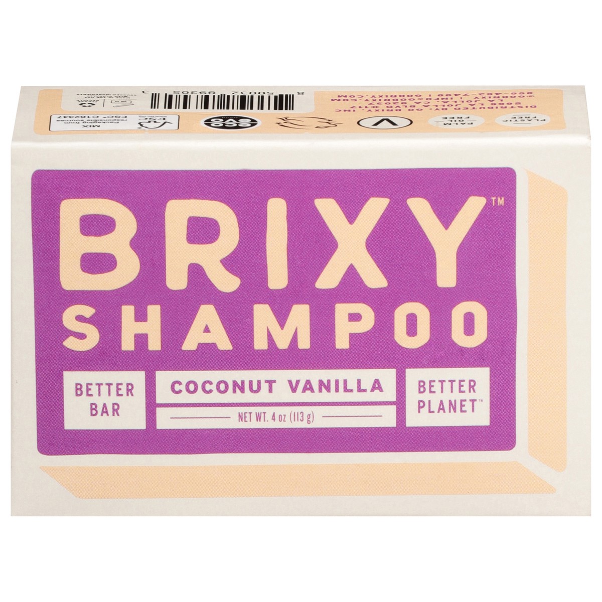 slide 10 of 10, Brixy Shampoo Bar Coconut Vanilla, 4 oz