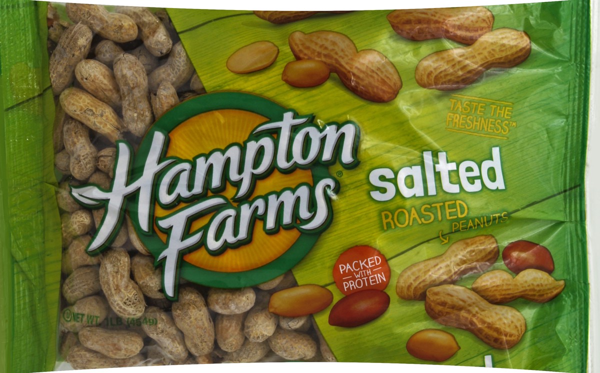 slide 4 of 6, Hampton Farms Roasted Salted Peanuts 16 oz, 16 oz