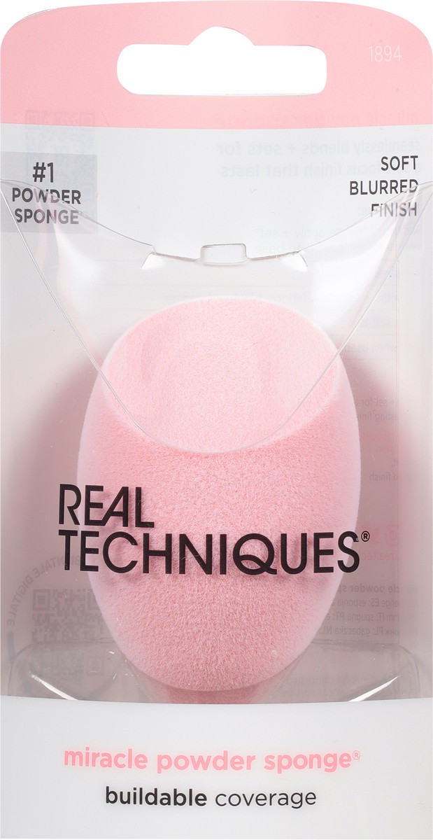 slide 9 of 9, Real Techniques Miracle Powder Sponge, 1 Count, 1 ea