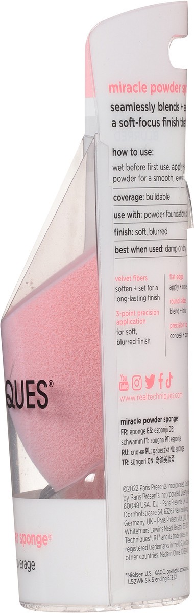 slide 2 of 9, Real Techniques Miracle Powder Sponge, 1 Count, 1 ea