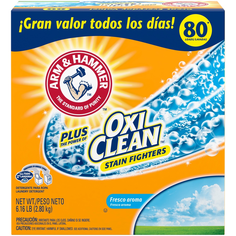 slide 4 of 4, ARM & HAMMER OxiClean Plus Tropical Burst Laundry Detergent, 6.61 lb