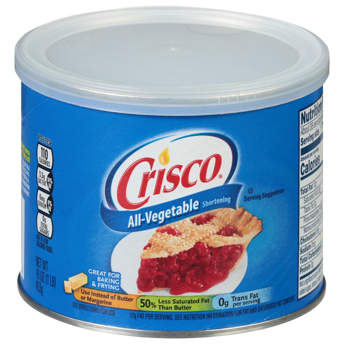 slide 1 of 9, Crisco All-Vegetable Shortening 16 oz, 16 oz