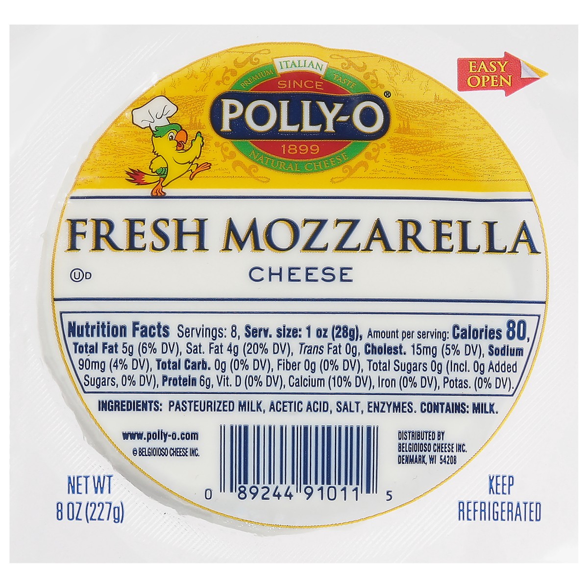 slide 5 of 14, Polly-O Fresh Mozzarella Cheese 8 oz, 8 oz