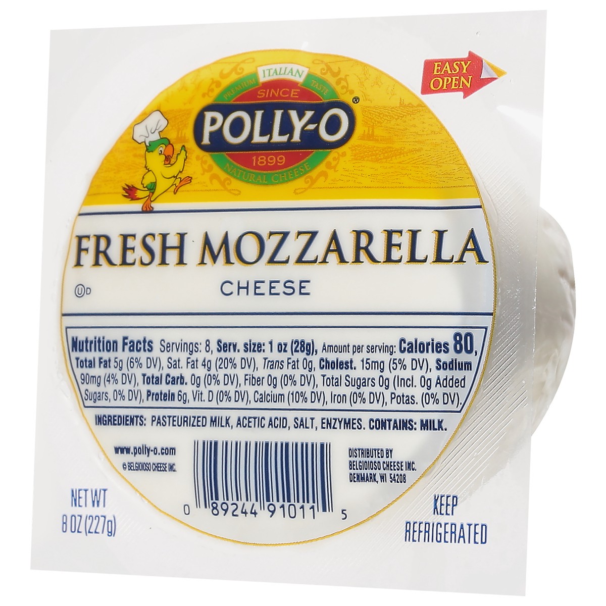 slide 13 of 14, Polly-O Fresh Mozzarella Cheese 8 oz, 8 oz