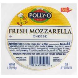Polly-O Fresh Mozzarella Cheese 8 oz