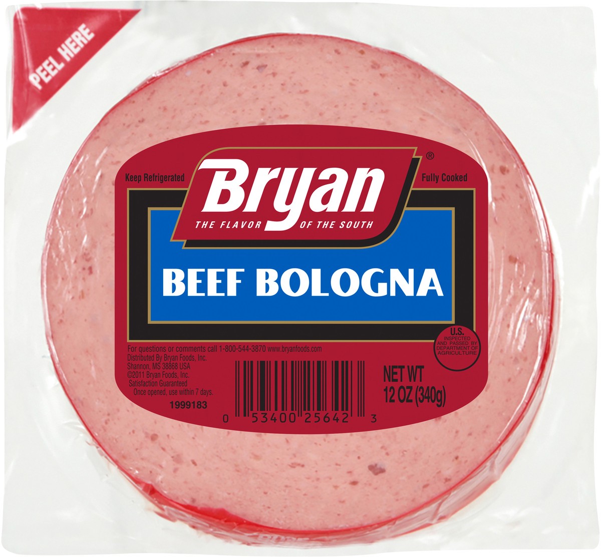 slide 8 of 8, Bryan Beef Bologna Deli Lunch Meat, 12 oz, 340.19 g