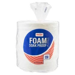 Meijer Foam Plate, 8 7/8" Diameter