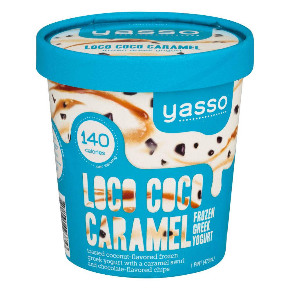 slide 1 of 3, Yasso Loco Coco Caramel Frozen Greek Yogurt, 1 pint