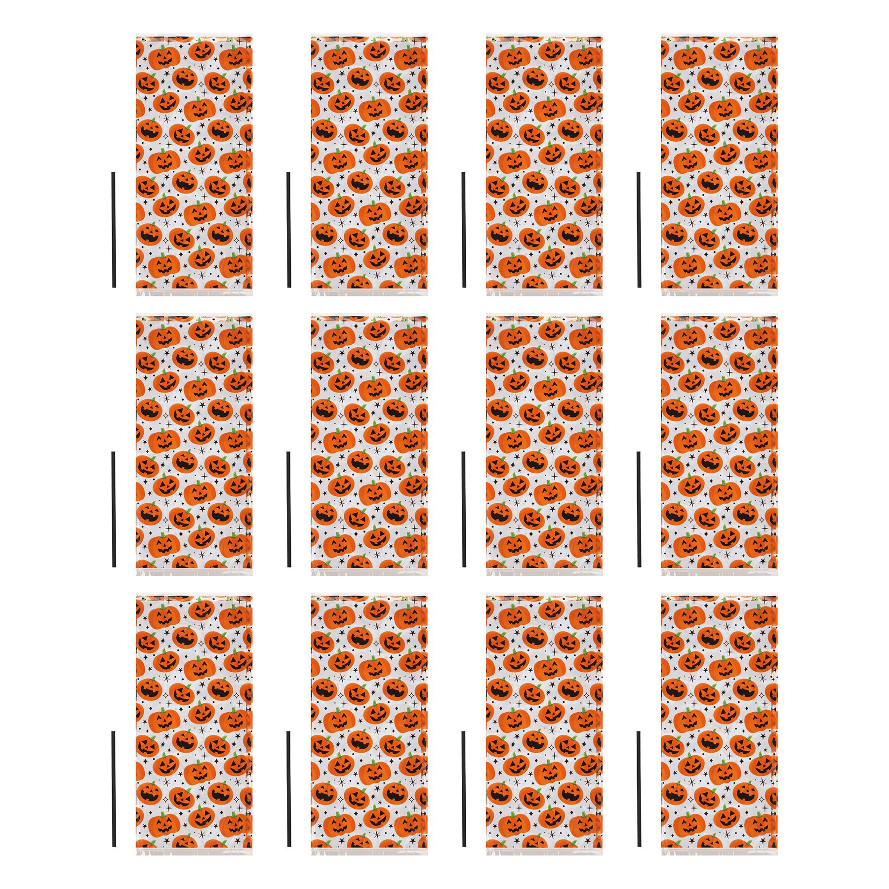 slide 2 of 2, Jack-O'-Lanterns Treat Bags With Twist Ties, 12ct. By Makery, 12 ct