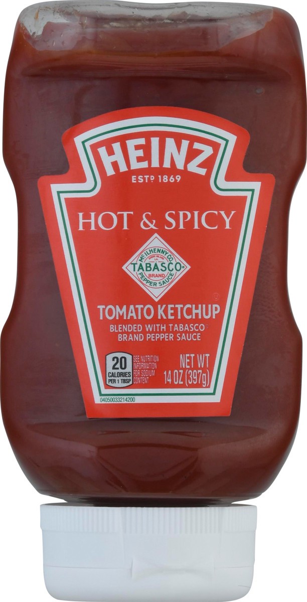 slide 11 of 11, Heinz Hot & Spicy Tomato Ketchup, 14 oz