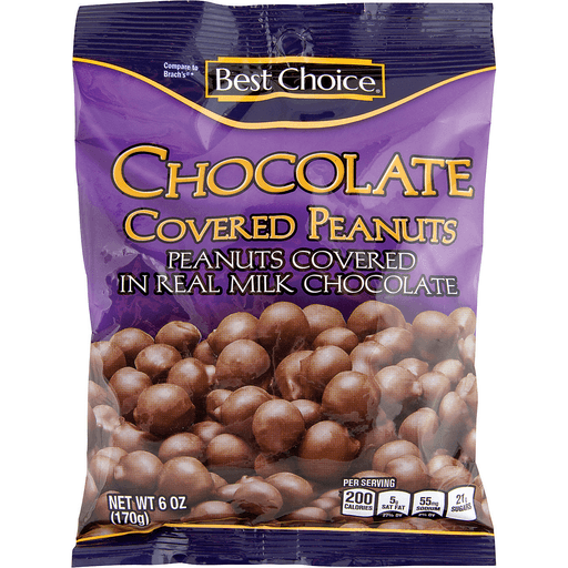 slide 1 of 1, Best Choice Chocolate Covered Peanuts, 6 oz