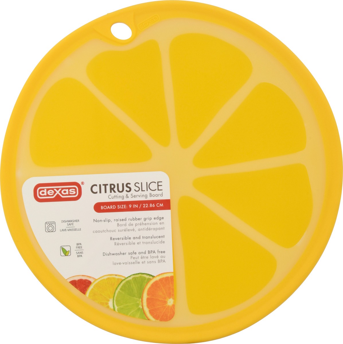 slide 3 of 9, Dexas Lemon Slice Cutting Board, 1 ct