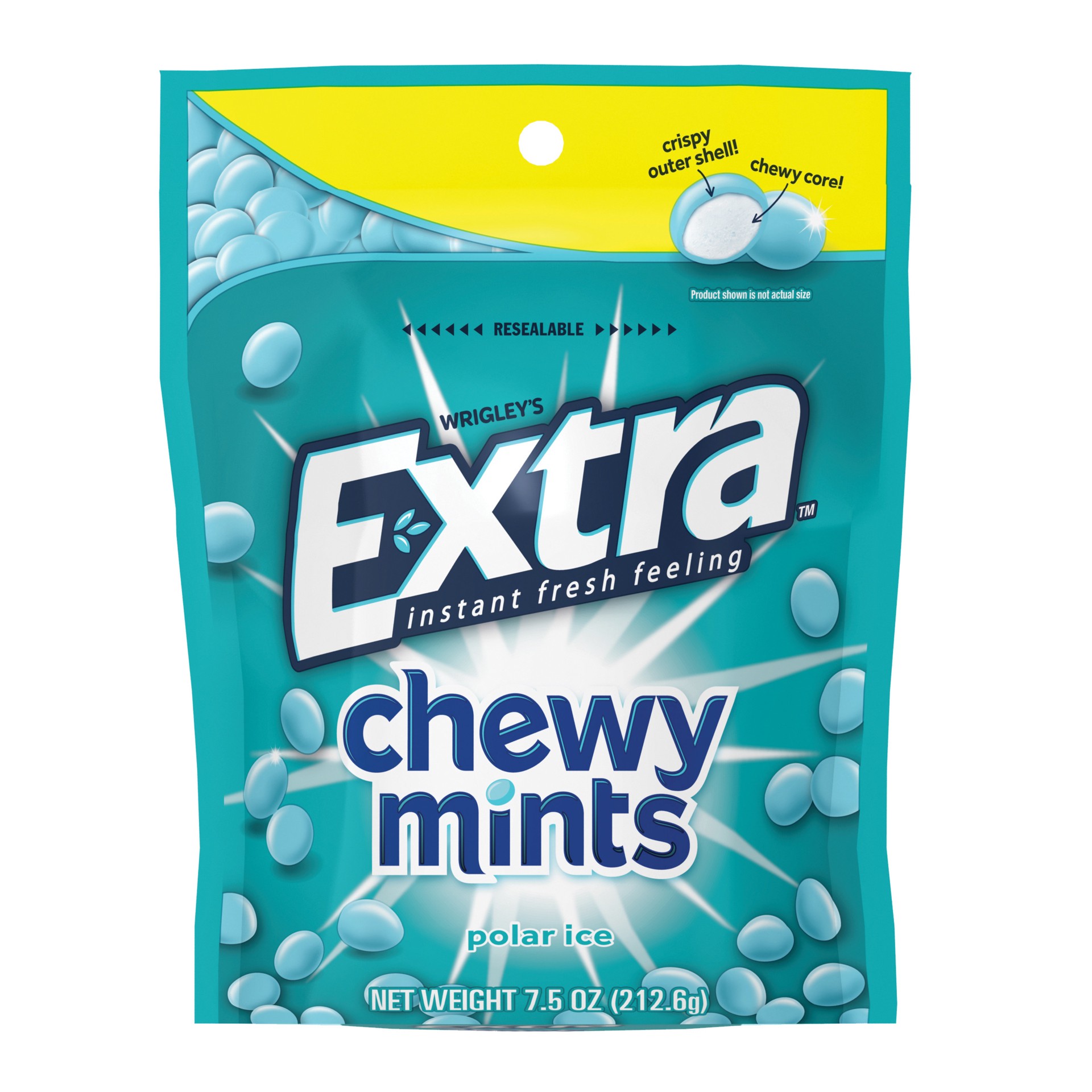 slide 1 of 6, Extra Chewy Mints Polar Ice 7.5-ounce bag, 7 oz