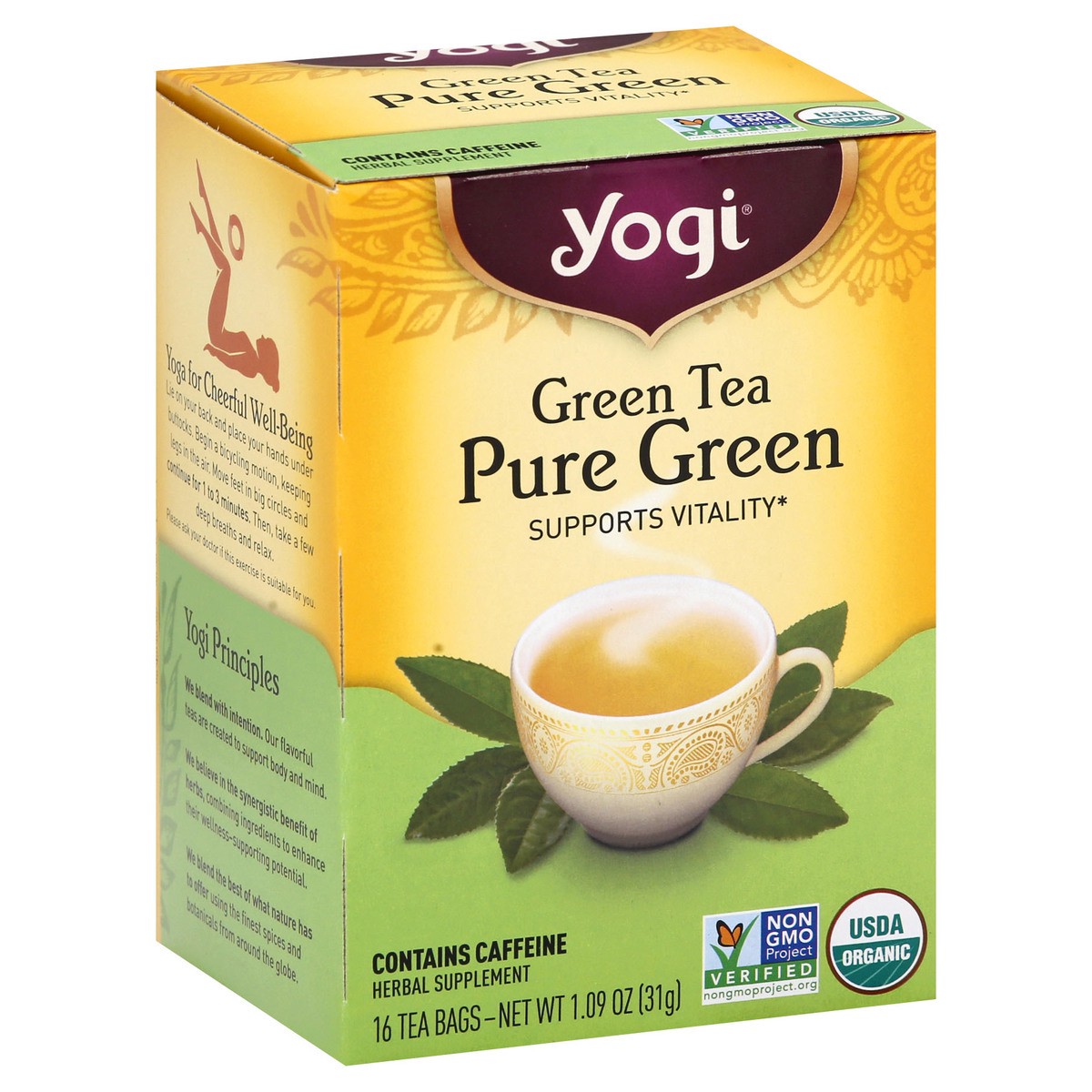 slide 6 of 9, Yogi Tea Bags Pure Green Green Tea 16 ea, 16 ct