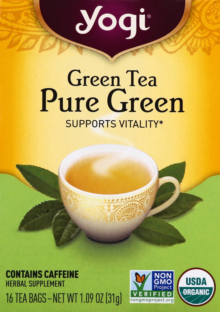 slide 3 of 9, Yogi Tea Bags Pure Green Green Tea 16 ea, 16 ct