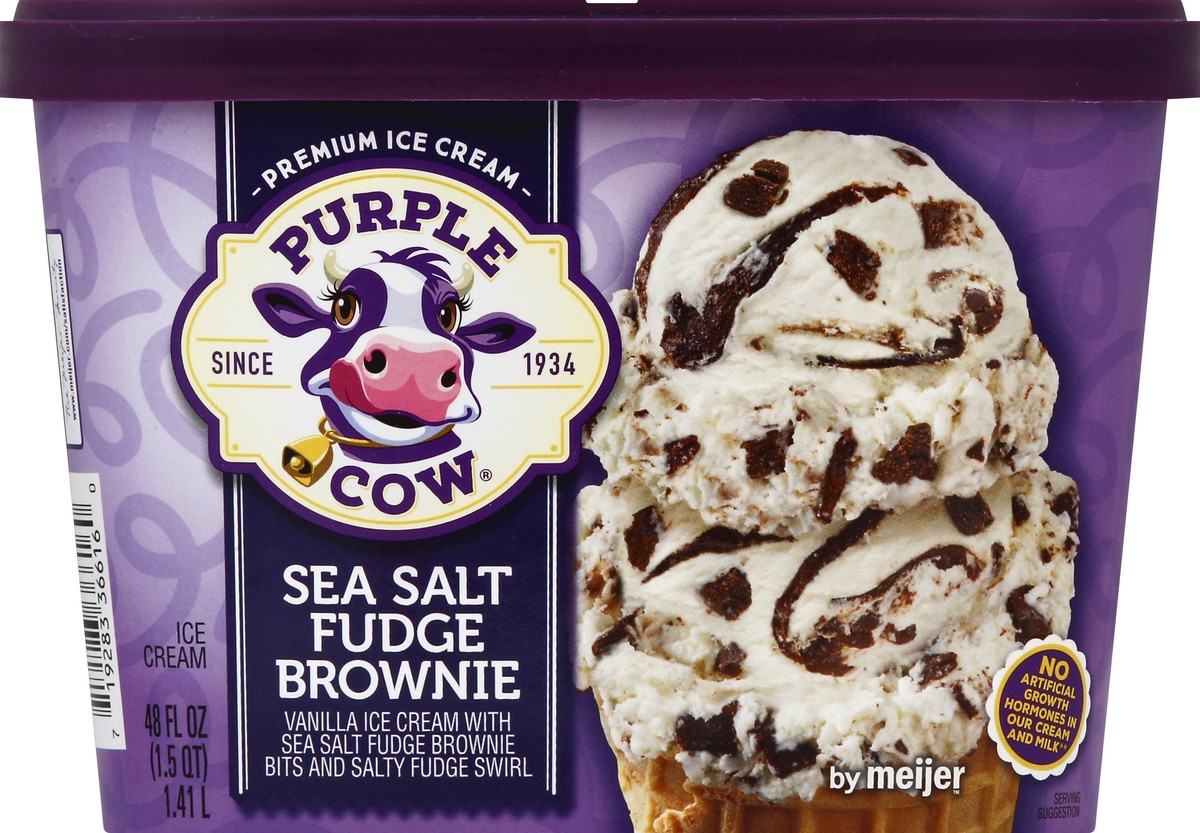 slide 4 of 4, Purple Cow Sea Salt Fudge Brownie Ice Cream, 1.5 qt, 1.5 qt