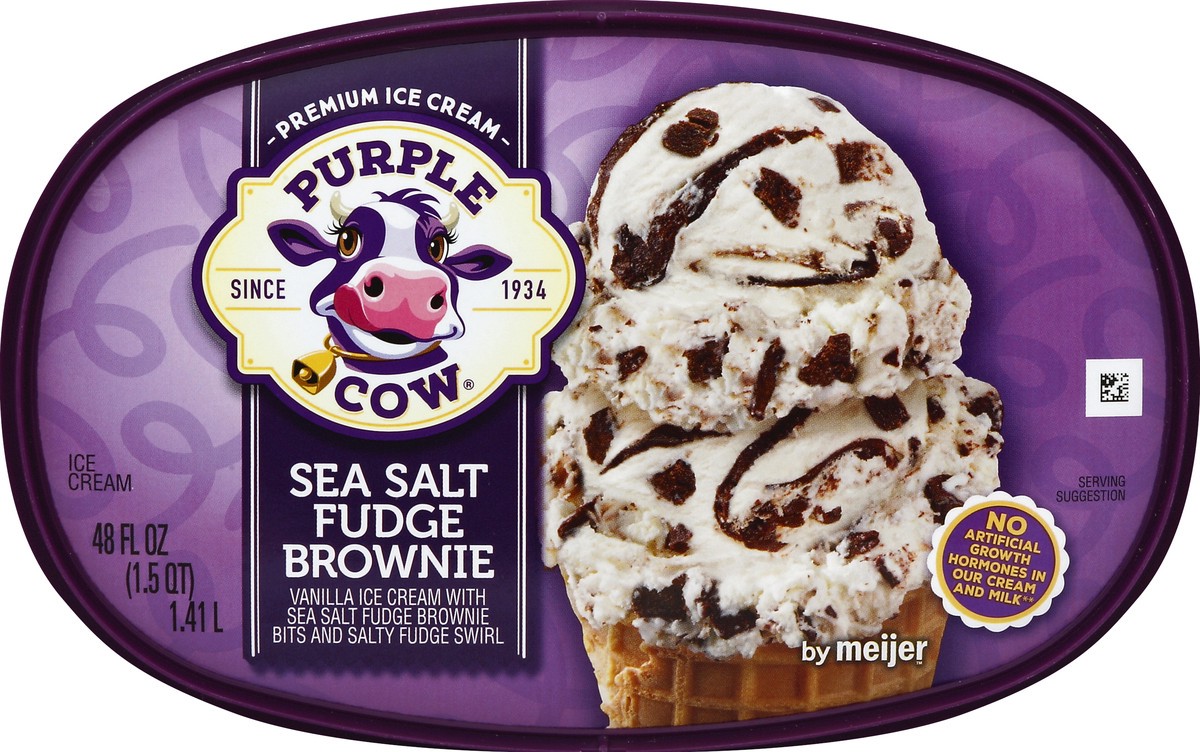 slide 3 of 4, Purple Cow Sea Salt Fudge Brownie Ice Cream, 1.5 qt, 1.5 qt