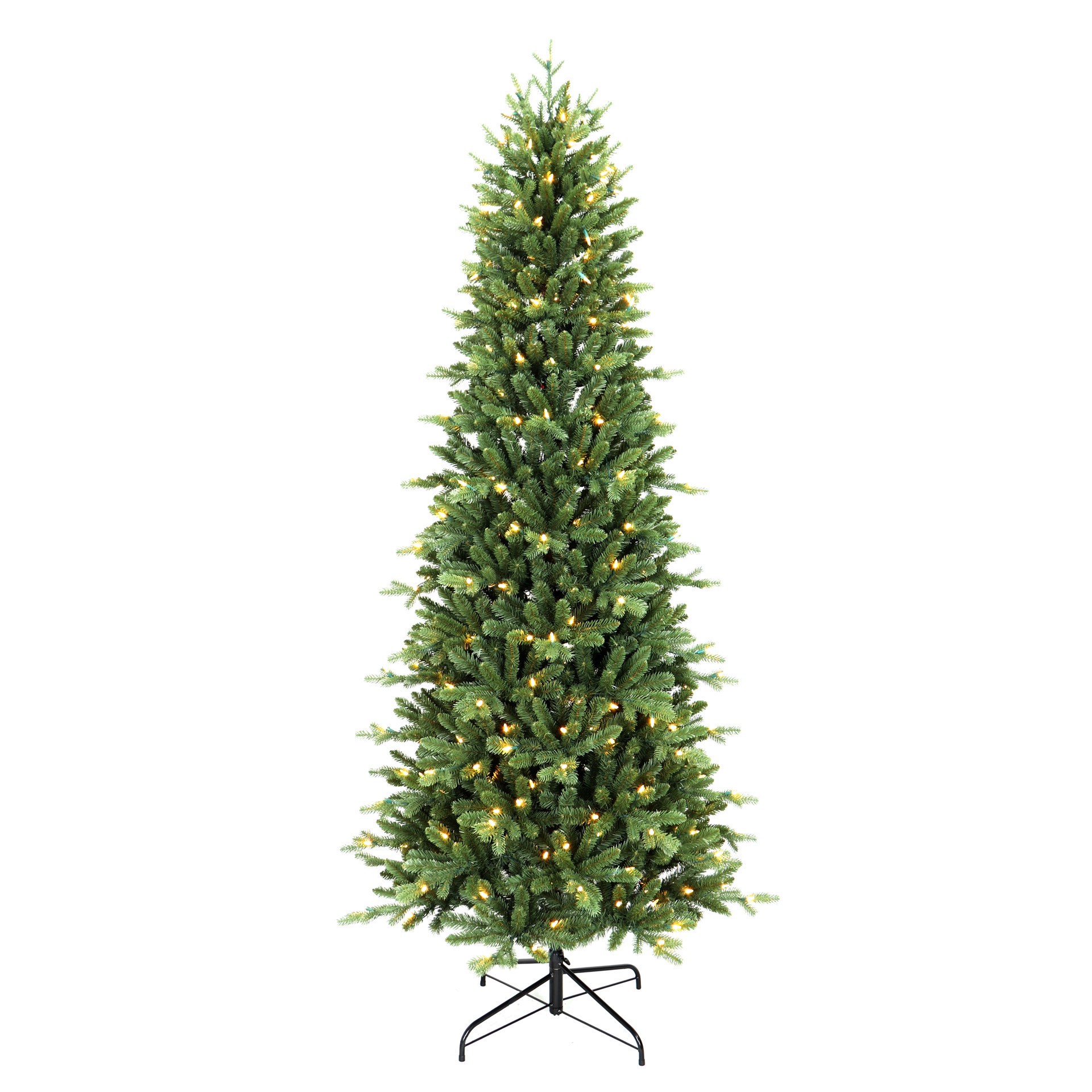 slide 8 of 8, 7.5ft. Pre-Lit Glenwood Slim Realistic Artificial Christmas Tree, Warm White Led Lights By Ashland, 7.5 ft