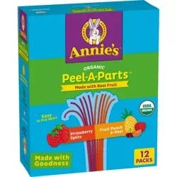 Annie's Organic Strawberry & Fruit Punch Peel-A-Parts Fruit Strings
