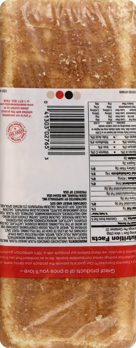slide 6 of 6, Essential Everyday White Bread, 20 oz