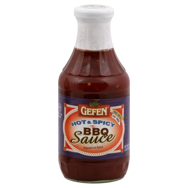 slide 1 of 1, Gefen BBQ Sauce, Hot & Spicy, 18 oz