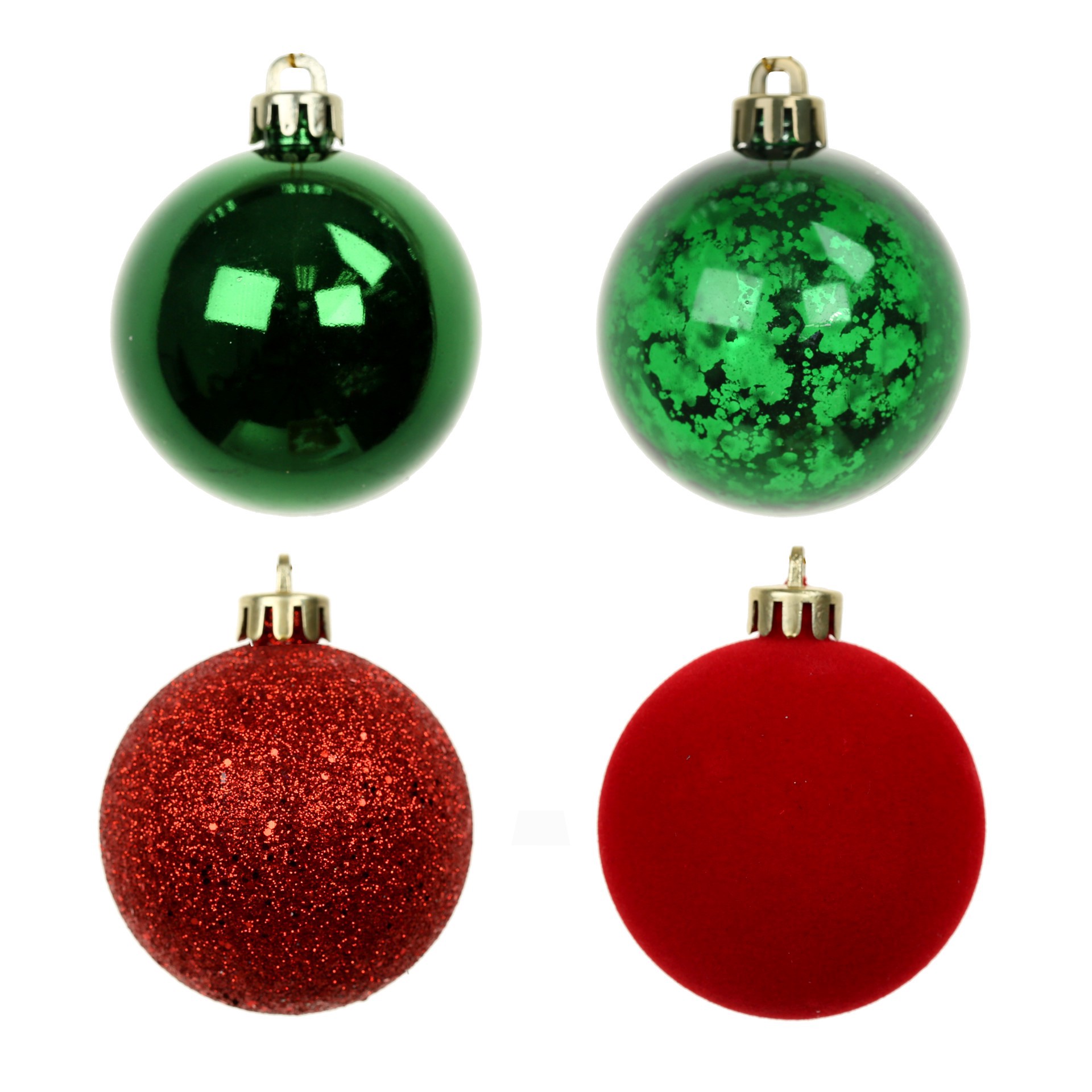 slide 2 of 3, 5 Pack 2.2" Red, Green, Gold Shatterproof Ball Ornaments By Ashland, 5 ct