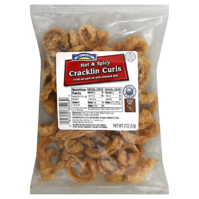 slide 1 of 1, Hill Country Fare Hot & Spicy Cracklin Curls, 1 ct
