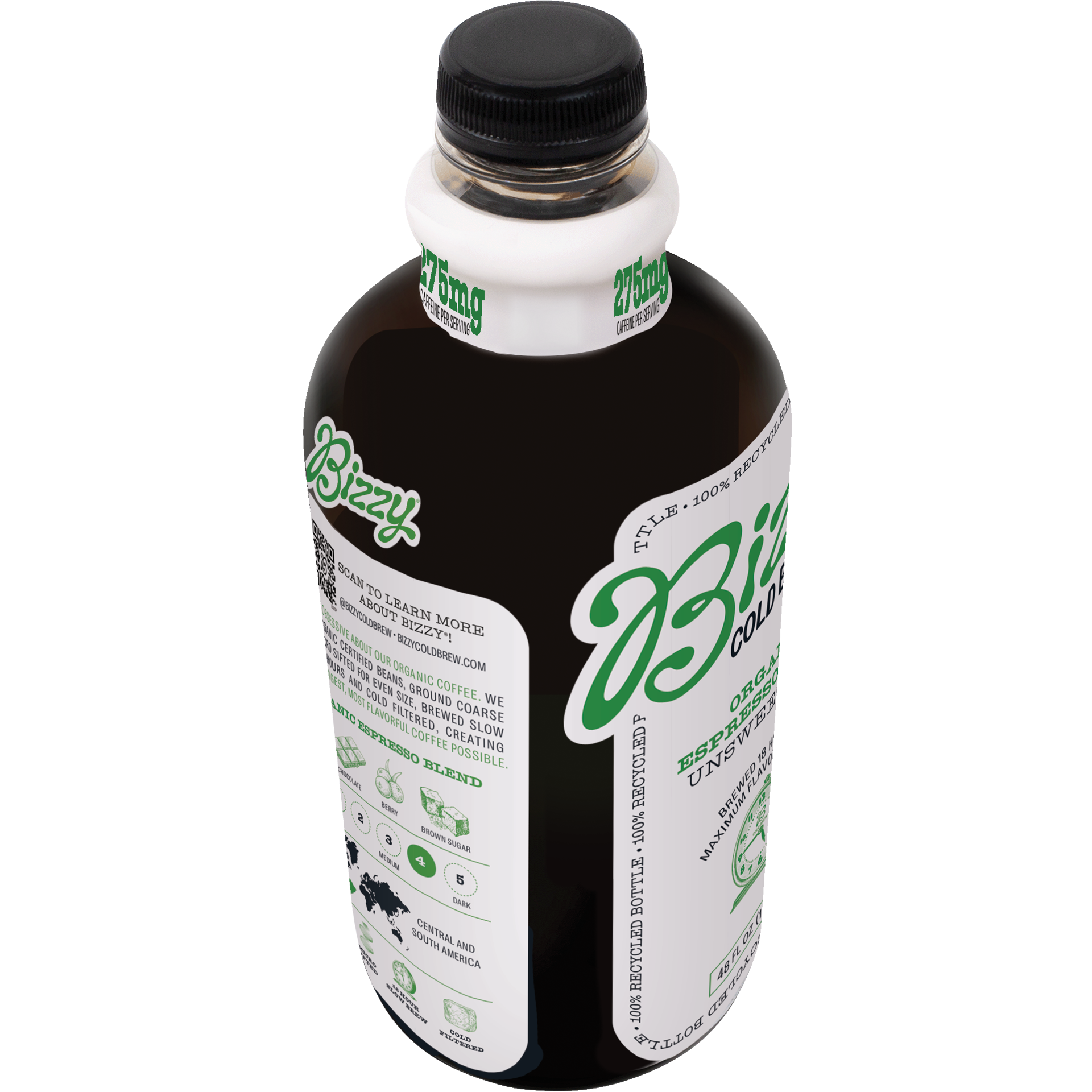 slide 9 of 11, Bizzy Organic Espresso Blend Unsweetened Cold Brew Coffee - 48 fl oz, 48 fl oz