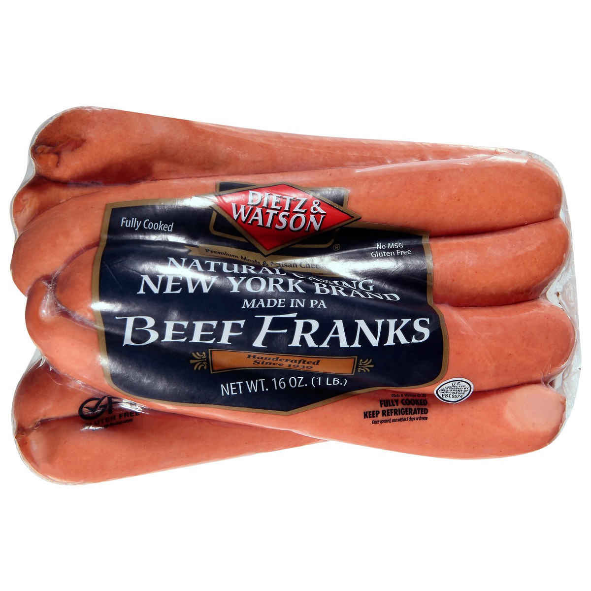 slide 2 of 9, Dietz & Watson New York Beef Franks, 16 oz, 16 oz