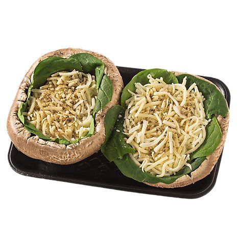 slide 1 of 1, Mushroom Portabella Cap Stuffed Spinach & Artichoke Cheese - 9 Oz, 9 oz