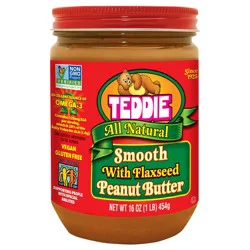 Teddie All Natural Smooth Peanut Butter with Flaxseed