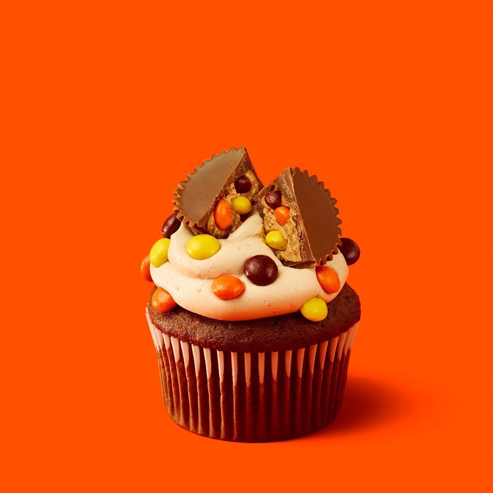 slide 4 of 4, Reese's Pieces Stuffed with Pieces Miniatures Milk Chocolate Peanut Butter Cups Hearts 10 oz, 10 oz