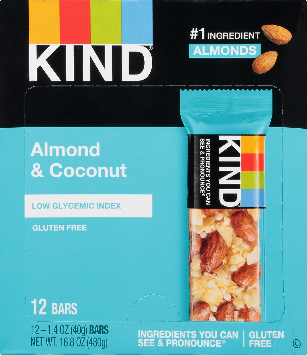 slide 4 of 12, KIND Gluten Free 12 Pack Almond & Coconut Bar 12 ea, 12 ct