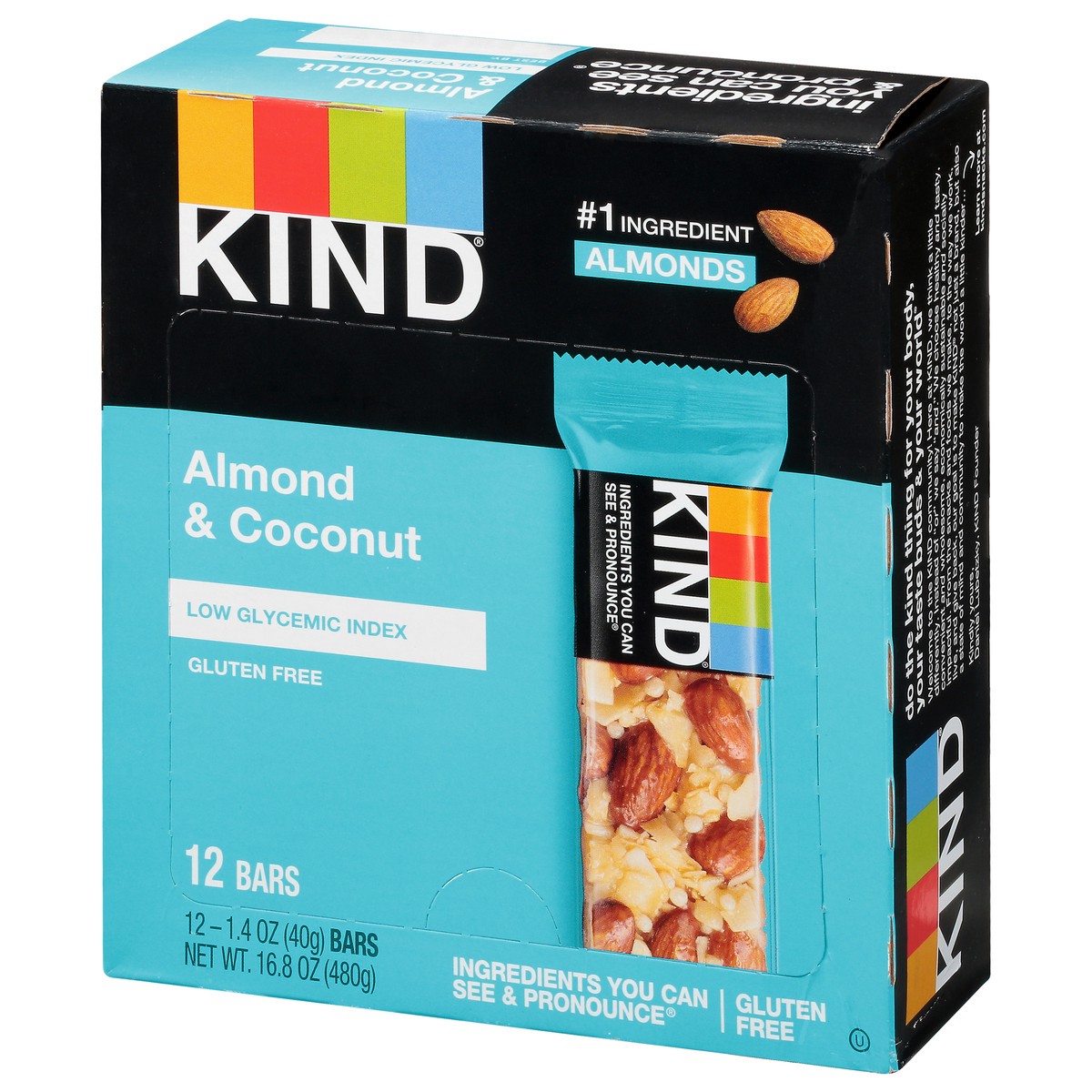 slide 5 of 12, KIND Gluten Free 12 Pack Almond & Coconut Bar 12 ea, 12 ct