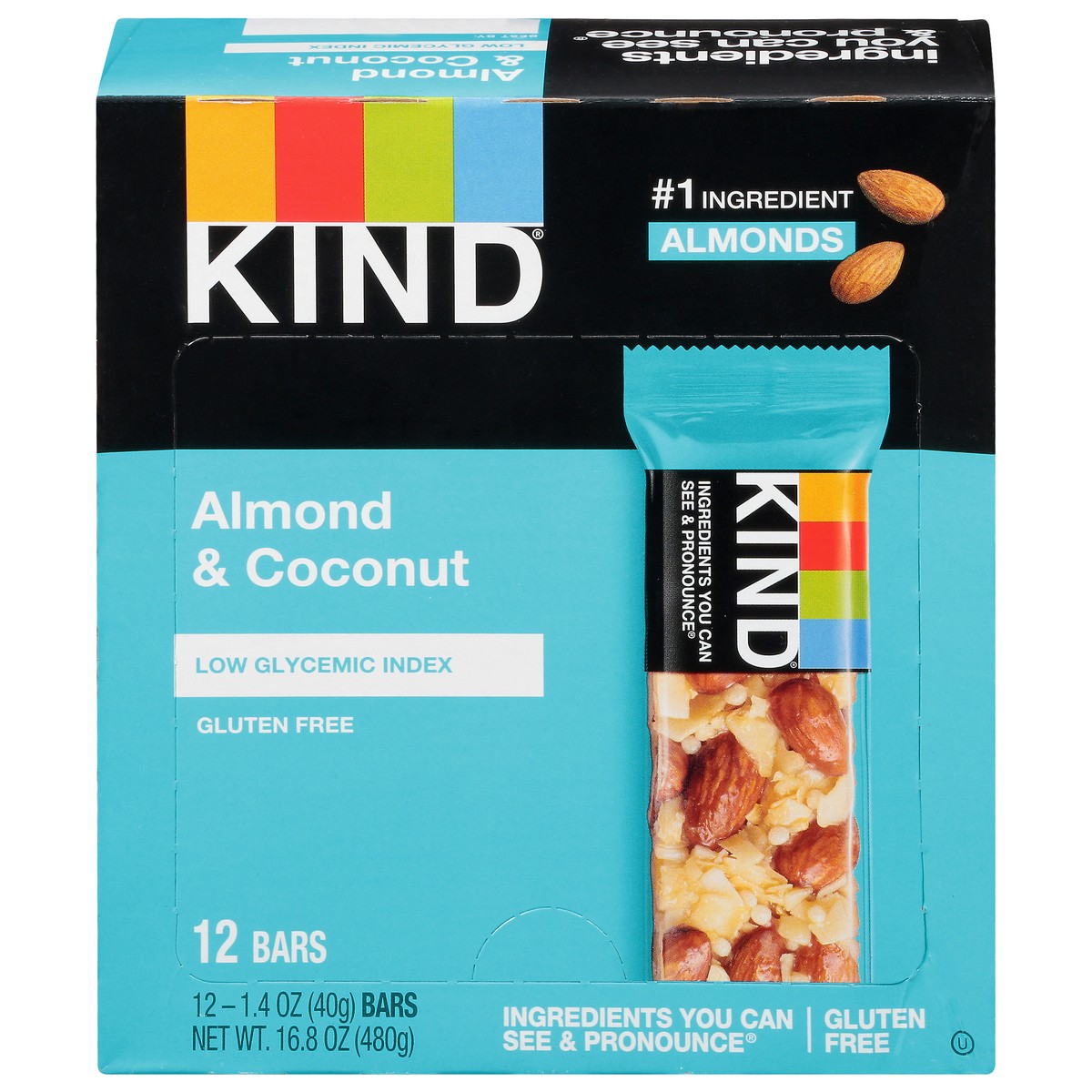 slide 1 of 12, KIND Gluten Free 12 Pack Almond & Coconut Bar 12 ea, 12 ct