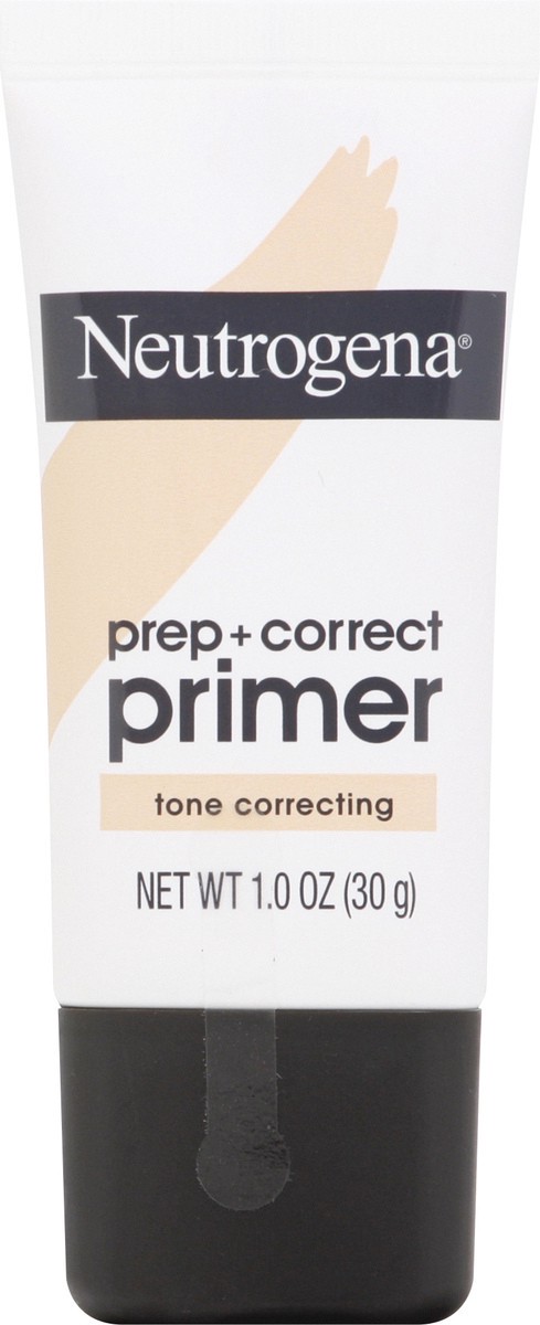 slide 1 of 8, Neutrogena Prep + Correct Peach Face Primer for Tone Correcting, Peach-Toned Makeup Primer with Seaweed Extract to Help Even Skin Tone & Reduce Look of Dark Spots & Discoloration, 1.0 oz, 1 oz
