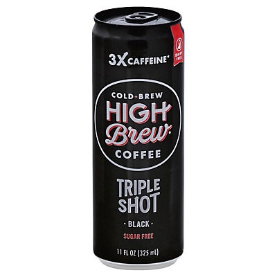 slide 1 of 1, High Brew Coffee Triple Shot Black Sugar Free, 11 oz