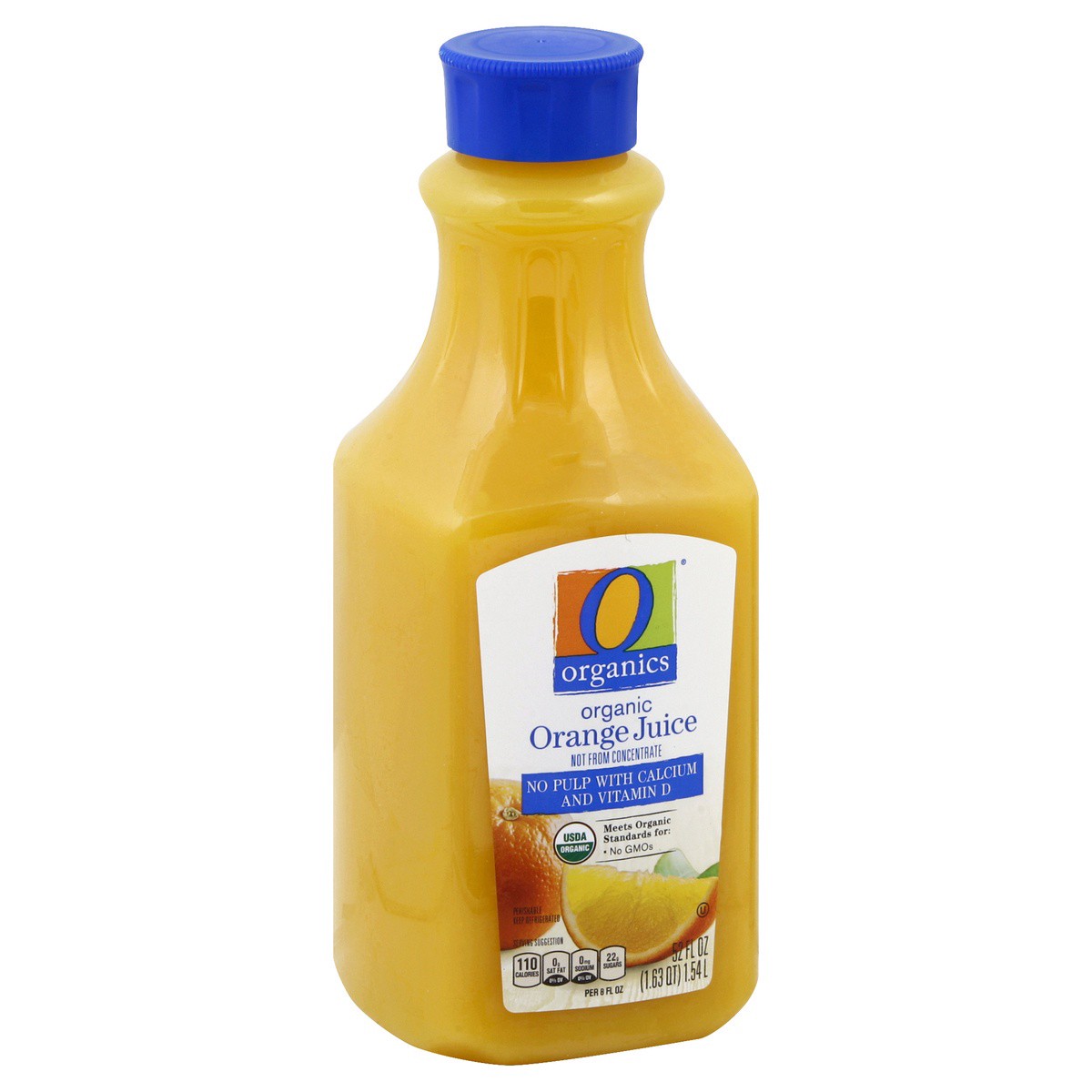 slide 1 of 4, O Organics No Pulp Orange Juice With Calcium, 52 fl oz