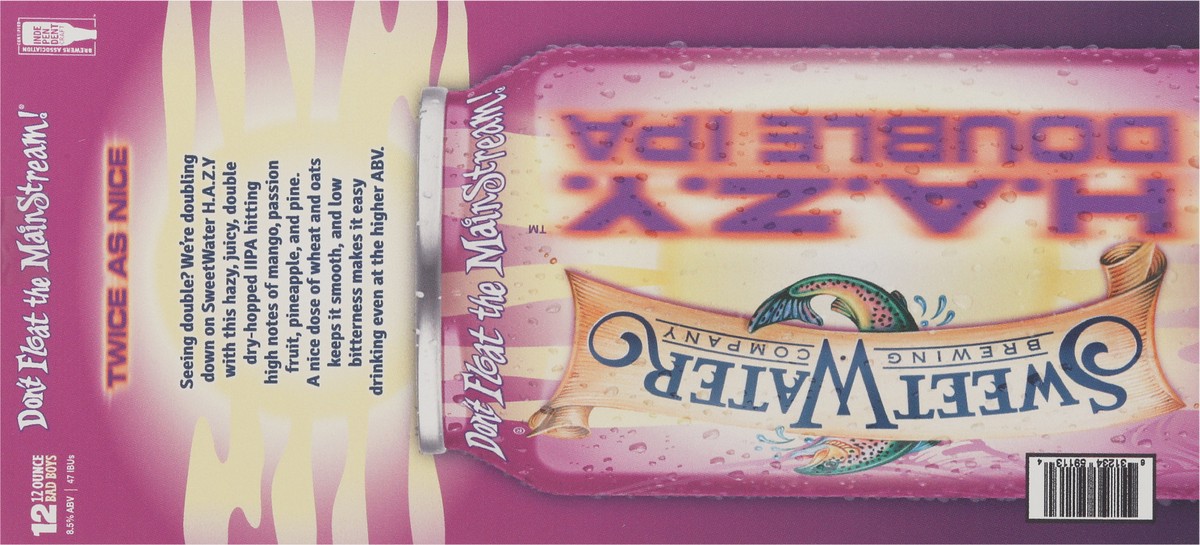 slide 2 of 10, SweetWater Brewing Company Double IPA H.A.Z.Y. Beer 12 - 12 oz Cans, 12 ct