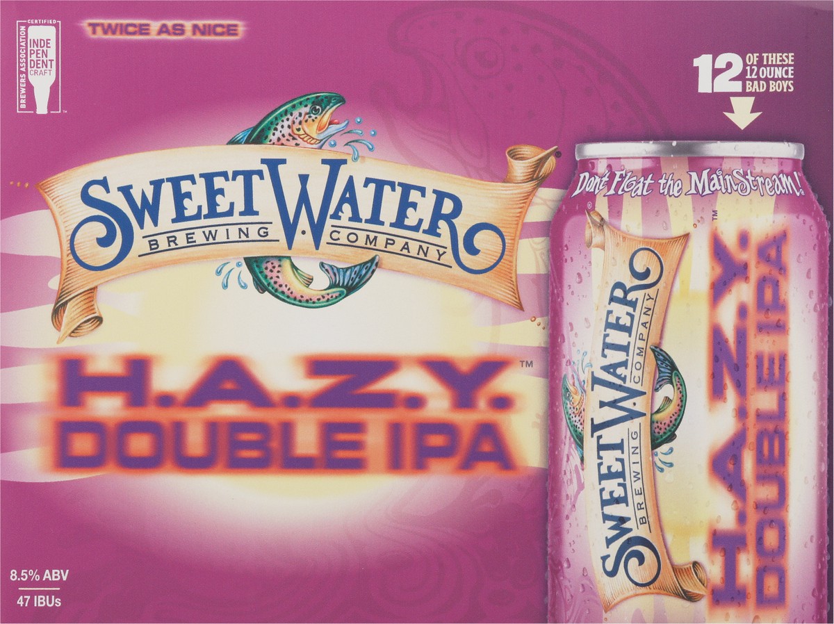 slide 6 of 10, SweetWater Brewing Company Double IPA H.A.Z.Y. Beer 12 - 12 oz Cans, 12 ct