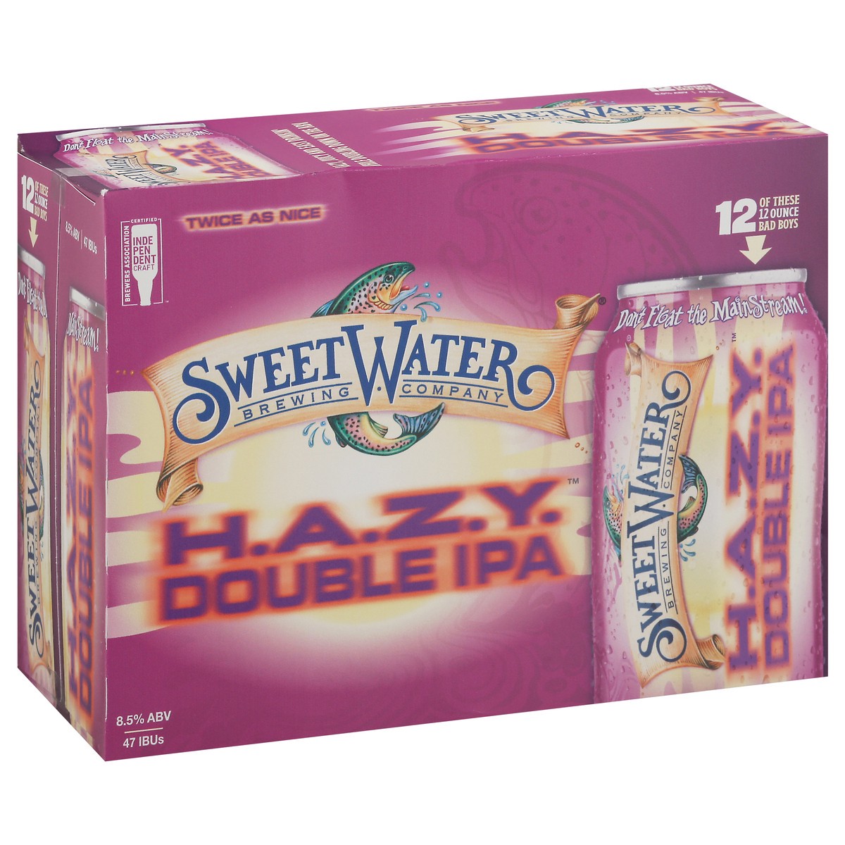 slide 10 of 10, SweetWater Brewing Company Double IPA H.A.Z.Y. Beer 12 - 12 oz Cans, 12 ct