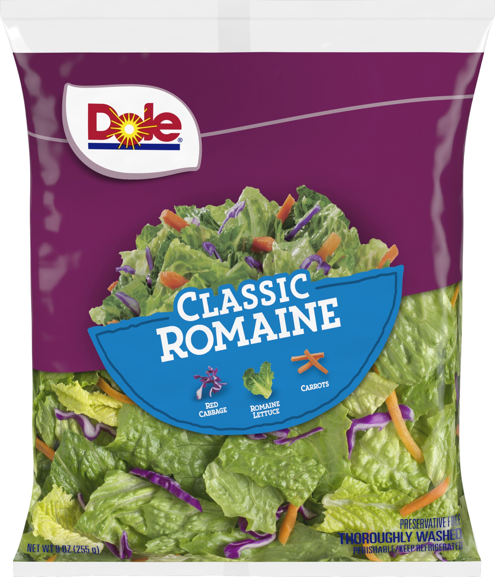 slide 1 of 1, Dole Classic Romaine, Bag, 9 oz