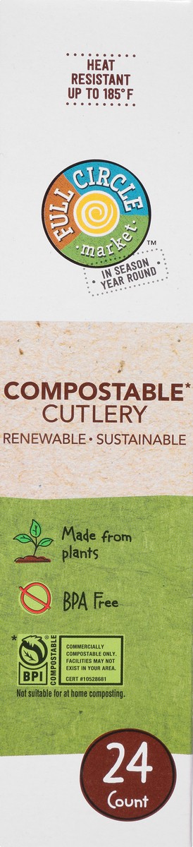 slide 4 of 8, Full Circle Market Compostable Cutlery, 24 ct