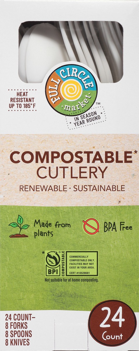 slide 8 of 8, Full Circle Market Compostable Cutlery, 24 ct