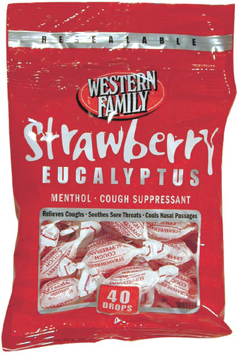 slide 1 of 1, Western Family Strawberry Cough Drp, 40 ct