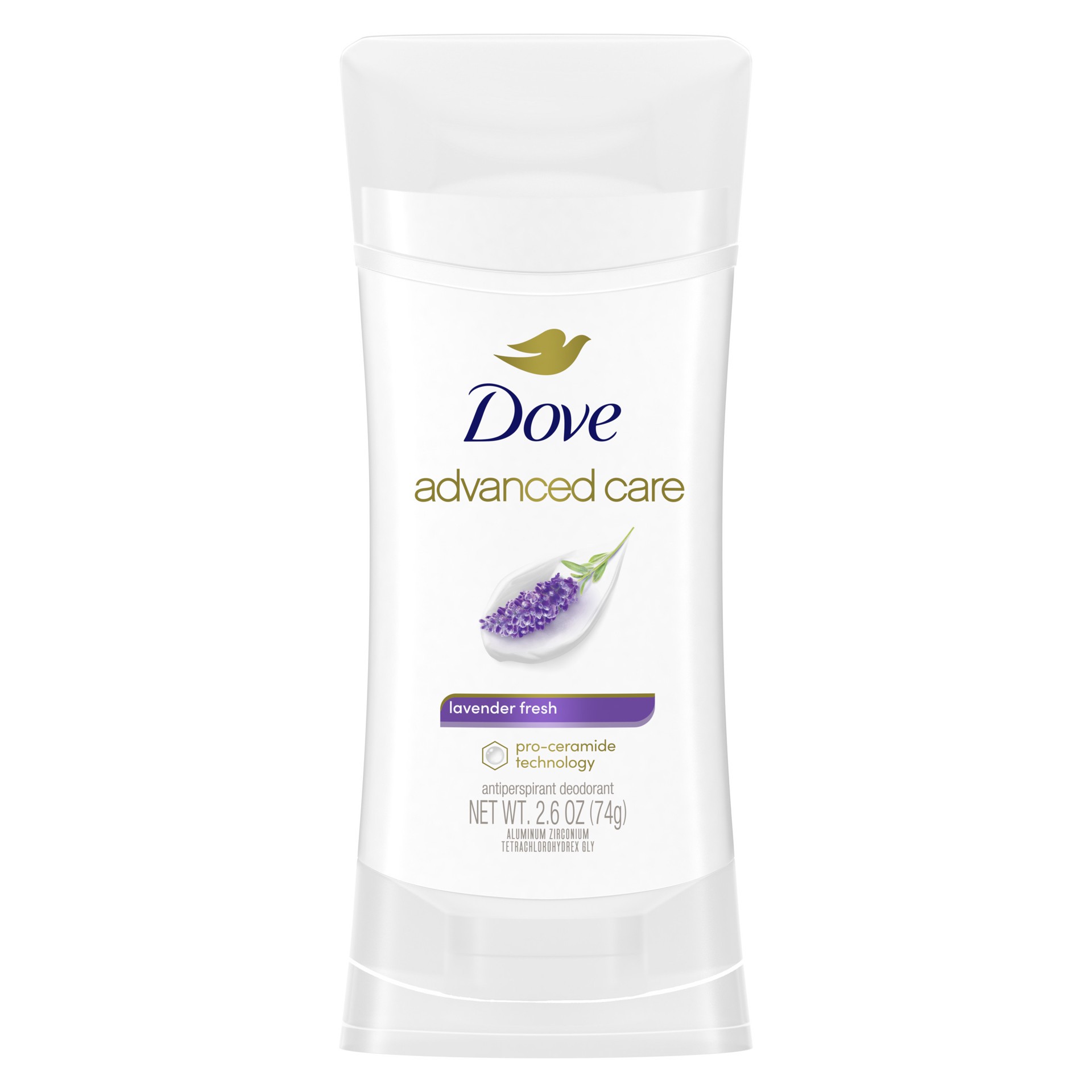 slide 1 of 4, Dove Advanced Care Antiperspirant Deodorant Stick Lavender Fresh, 2.6 oz, 2.6 oz