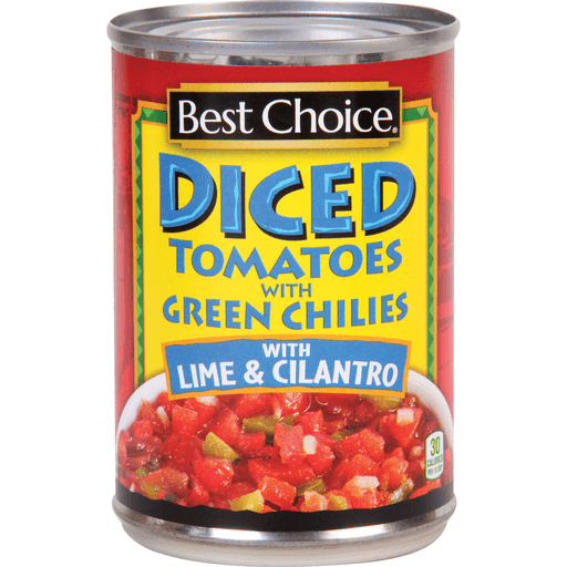 slide 1 of 1, Best Choice Diced Tomatoes with Green Chilies with Lince & Cilantro, 10 oz