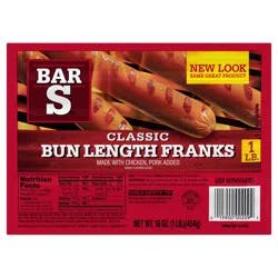 Bar-S Classic Bun Length Franks 16 oz