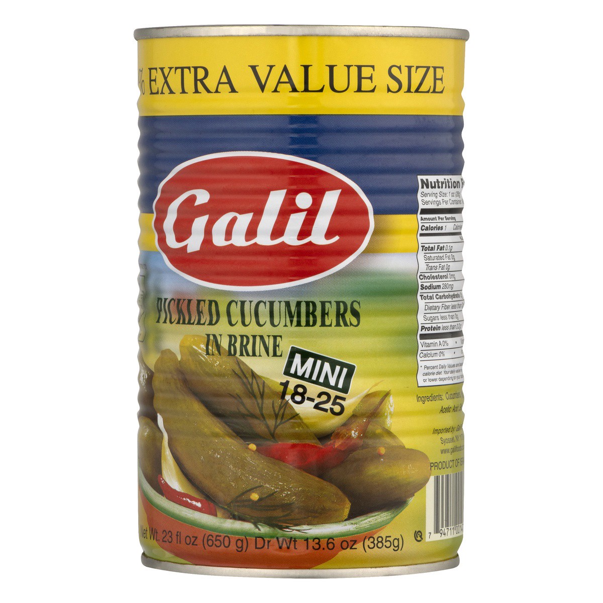slide 3 of 9, Galil Pickled Cucumbers, In Brine, Mini, Value Size, 23 oz