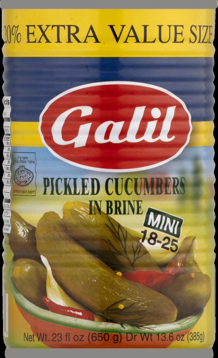 slide 4 of 9, Galil Pickled Cucumbers, In Brine, Mini, Value Size, 23 oz